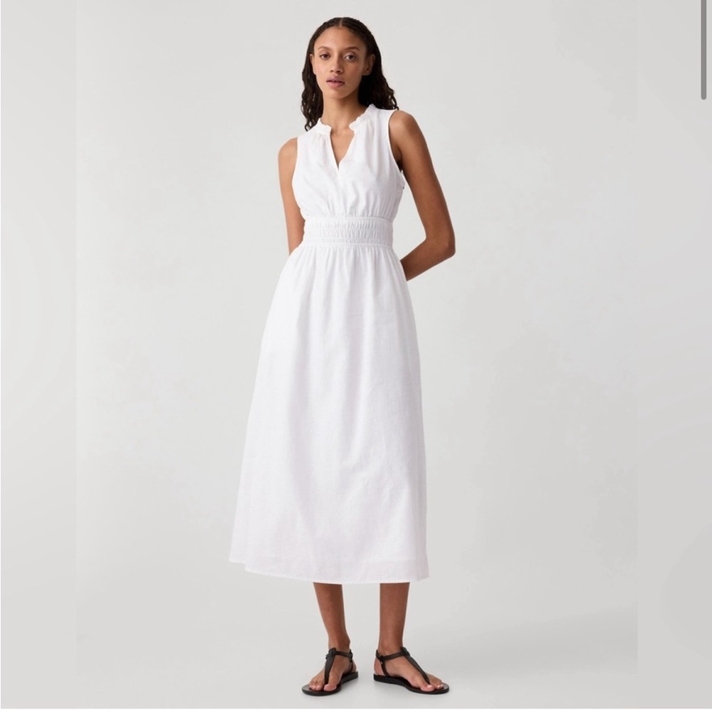 Gap Sleeveless Linen Maxi Dress